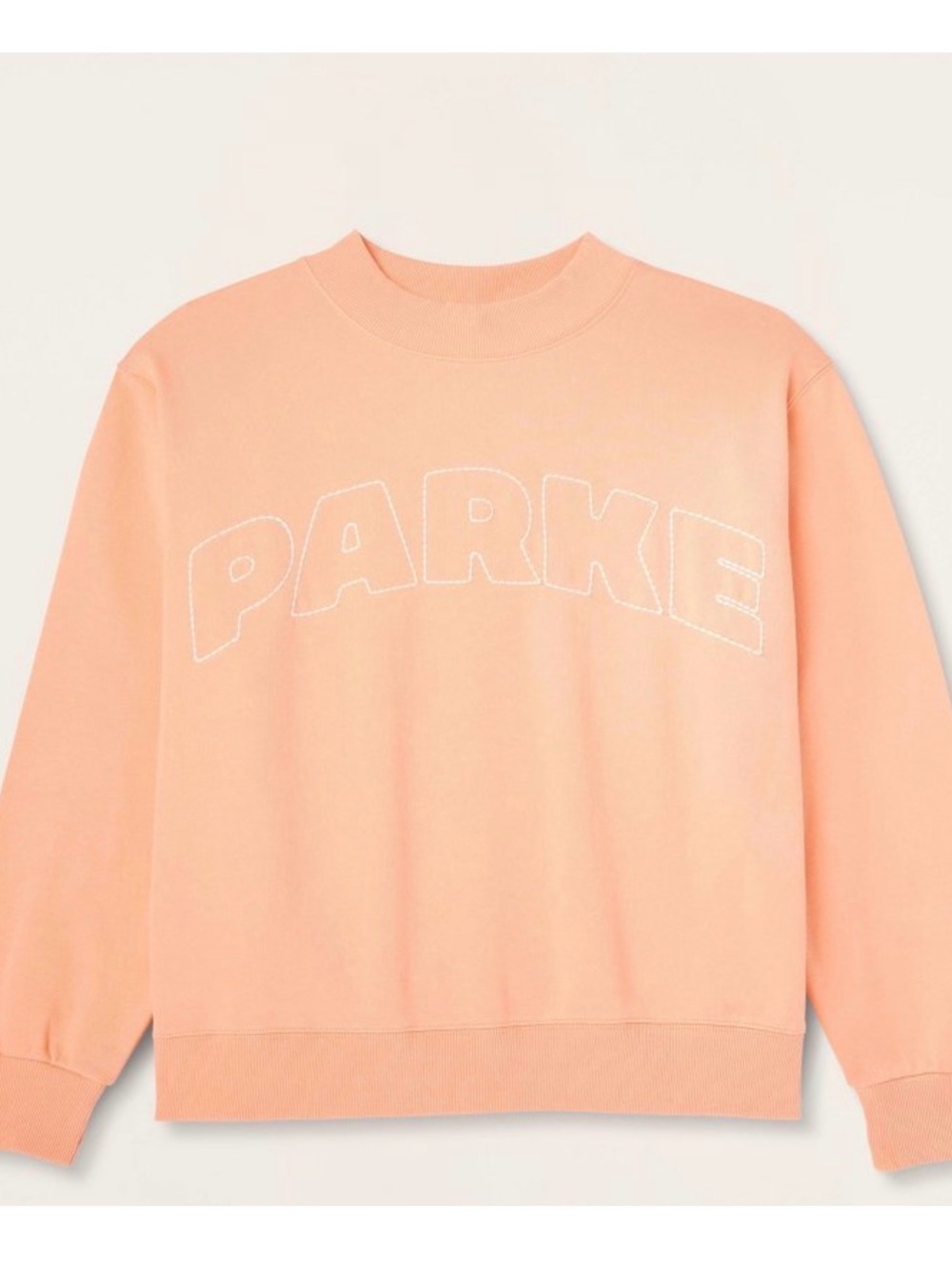 Women's Mockneck Pullover Sweatshirt - Parke x Target Peach Orange L/XL